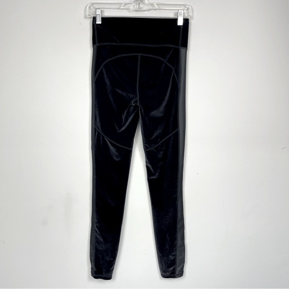 Sweaty Betty Velvet High Waisted Rise Leggings Side Stipe Velour Pants Black S - Picture 5 of 16